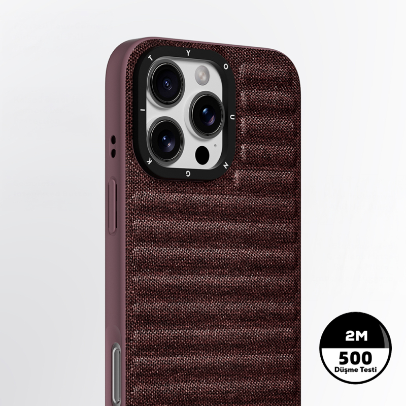 Apple iPhone 16 Pro Kılıf M-safe Şarj Özellikli Youngkit Canvas Serisi Kapak - 6