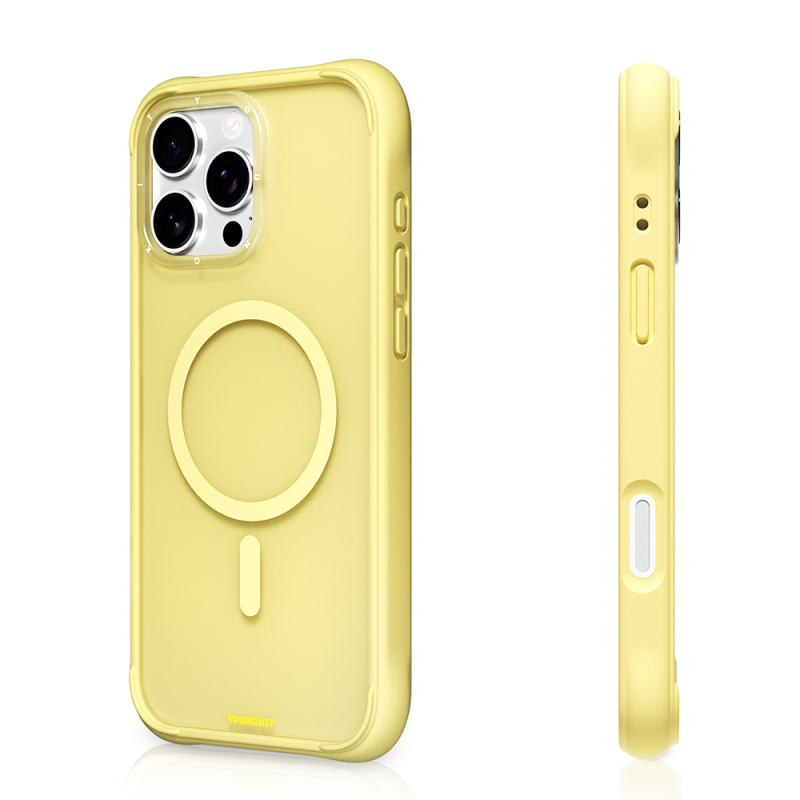Apple iPhone 16 Pro Kılıf M-safe Şarj Özellikli Youngkit Macaroon Serisi Kapak - 11