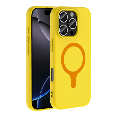 Apple iPhone 16 Pro Kılıf M-Safe Şarj Özellikli Zore Aris Silikon Kapak - 25