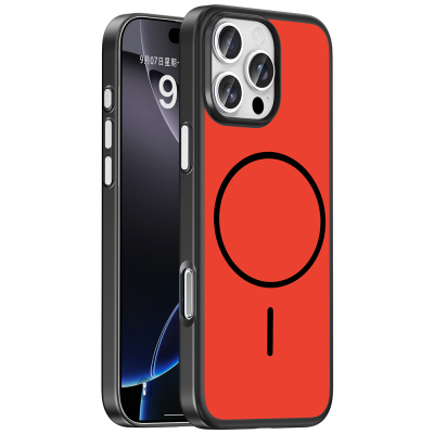 Apple iPhone 16 Pro Kılıf M-Safe Şarj Özellikli Zore Lora PC Kapak - 1