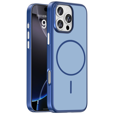 Apple iPhone 16 Pro Kılıf M-Safe Şarj Özellikli Zore Lora PC Kapak - 2
