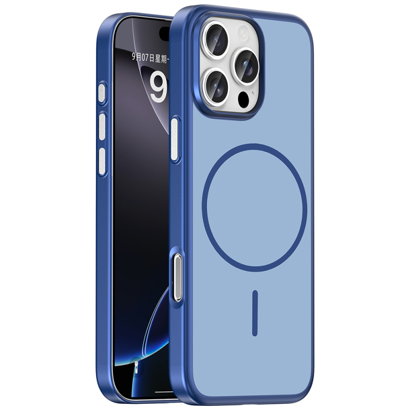 Apple iPhone 16 Pro Kılıf M-Safe Şarj Özellikli Zore Lora PC Kapak - 2