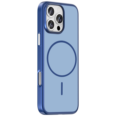 Apple iPhone 16 Pro Kılıf M-Safe Şarj Özellikli Zore Lora PC Kapak - 6