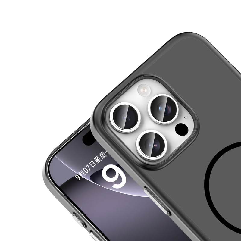 Apple iPhone 16 Pro Kılıf M-Safe Şarj Özellikli Zore Lora PC Kapak - 13