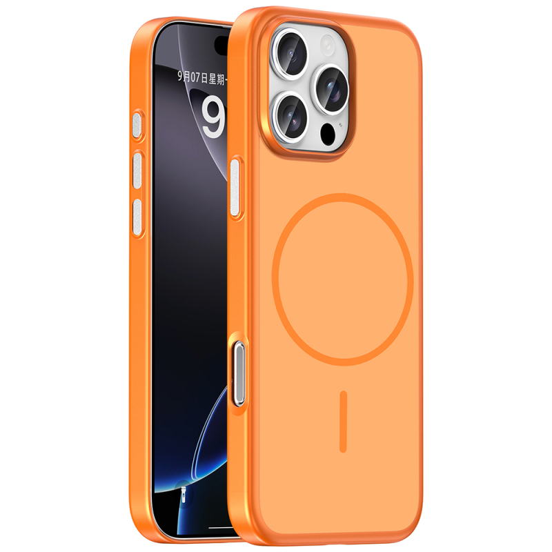 Apple iPhone 16 Pro Kılıf M-Safe Şarj Özellikli Zore Lora PC Kapak - 4