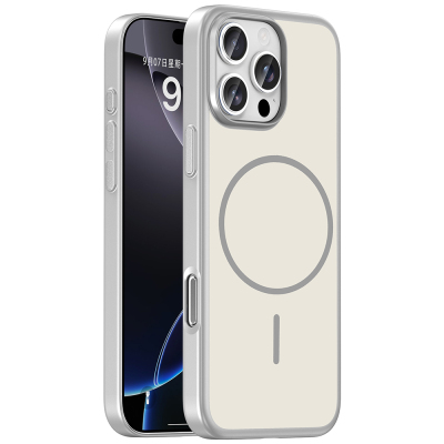 Apple iPhone 16 Pro Kılıf M-Safe Şarj Özellikli Zore Lora PC Kapak - 5