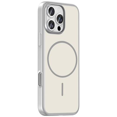 Apple iPhone 16 Pro Kılıf M-Safe Şarj Özellikli Zore Lora PC Kapak - 9
