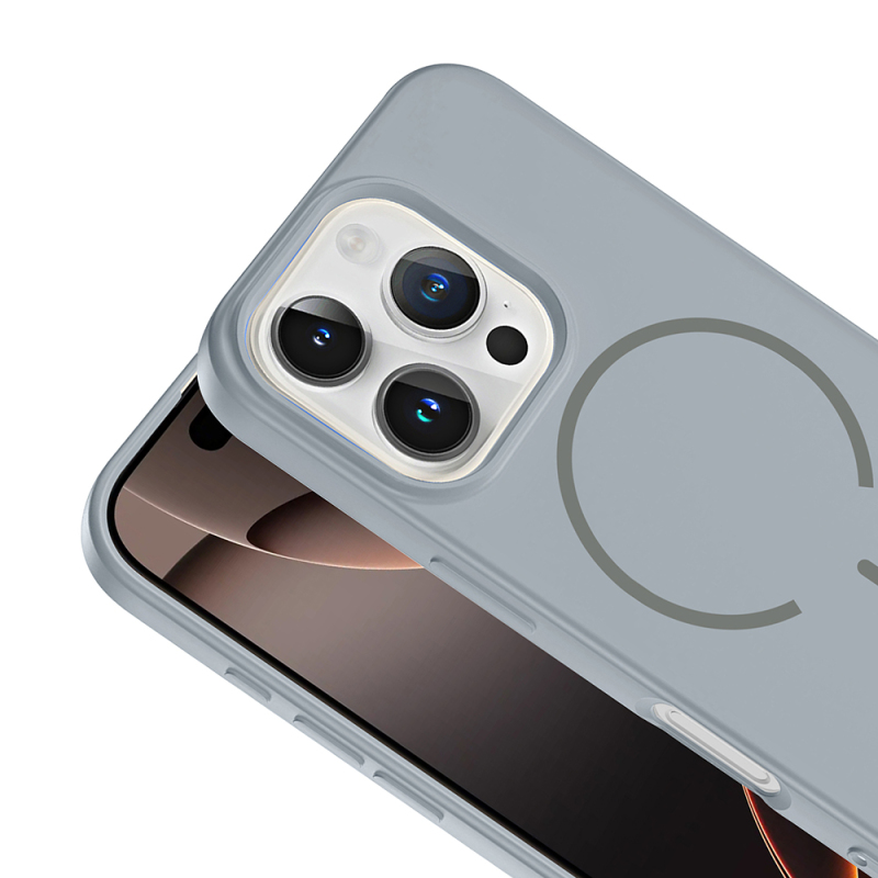 Apple iPhone 16 Pro Kılıf M-safe Şarj Özellikli Zore Meta Kapak - 21