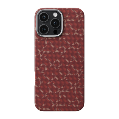 Apple iPhone 16 Pro Kılıf MagSafe Şarj Özellikli Aramid Fiber Pitaka Tactile Woven Monogram Serisi Kapak - 11