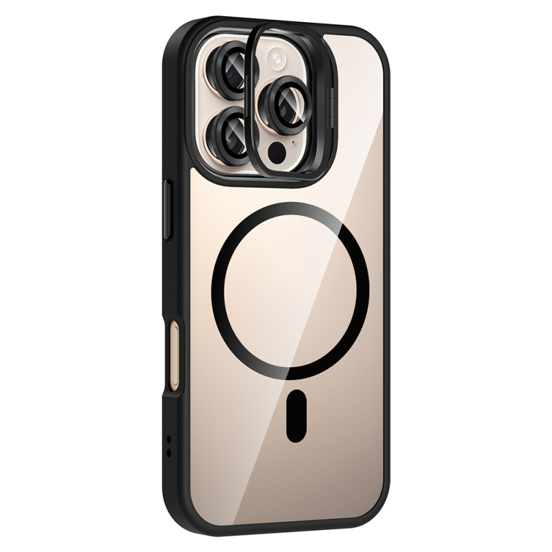 Apple iPhone 16 Pro Kılıf Standlı ve Kamera Lens Hediyeli M-Safe Şarj Özellikli Zore Etro Kapak - 8