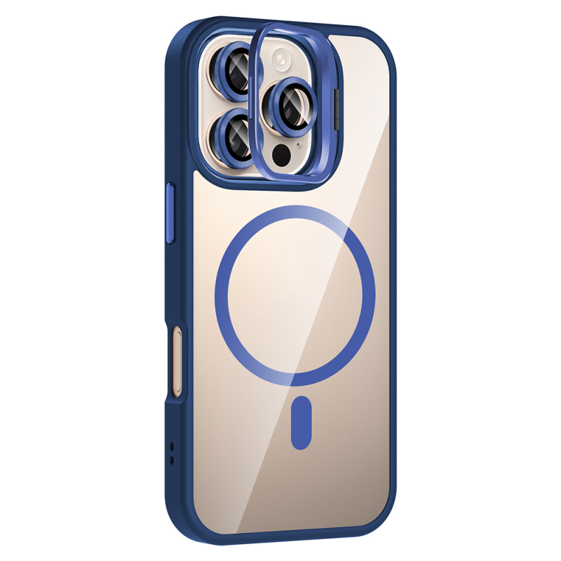 Apple iPhone 16 Pro Kılıf Standlı ve Kamera Lens Hediyeli M-Safe Şarj Özellikli Zore Etro Kapak - 12
