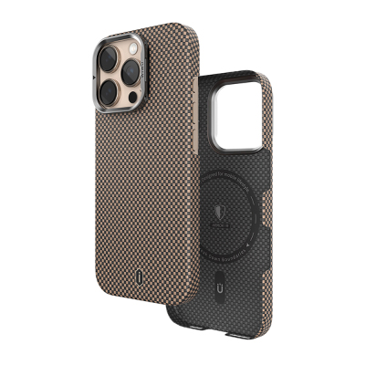 Apple iPhone 16 Pro Kılıf Wiwu DCC-208 M-safe Şarj Özellikli Kamera Standlı Aramid Fiber Tasarım Kapak - 15