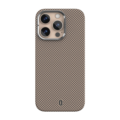 Apple iPhone 16 Pro Kılıf Wiwu DCC-208 M-safe Şarj Özellikli Kamera Standlı Aramid Fiber Tasarım Kapak - 3