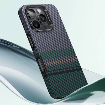 Apple iPhone 16 Pro Max Case Benks Aurora ArmorPro Kevlar Cover Carbon Fiber Design Magsafe Charging Feature - 7