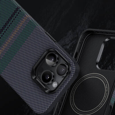 Apple iPhone 16 Pro Max Case Benks Aurora ArmorPro Kevlar Cover Carbon Fiber Design Magsafe Charging Feature - 12