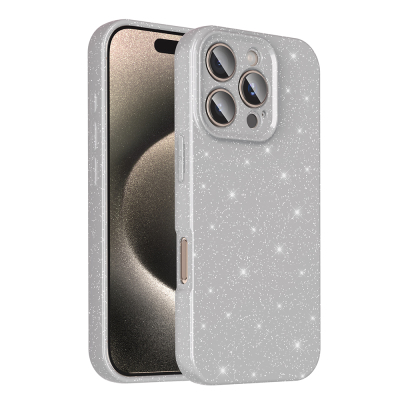 Apple iPhone 16 Pro Max Case Camera Protection Glitter Luxury Zore Koton Cover - 4