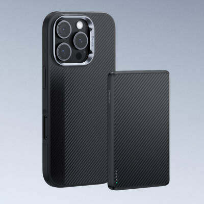 Apple iPhone 16 Pro Max Case Carbon Fiber Benks Magsafe Charging Feature Hybrid ArmorPro 600D Kevlar Cover - 10