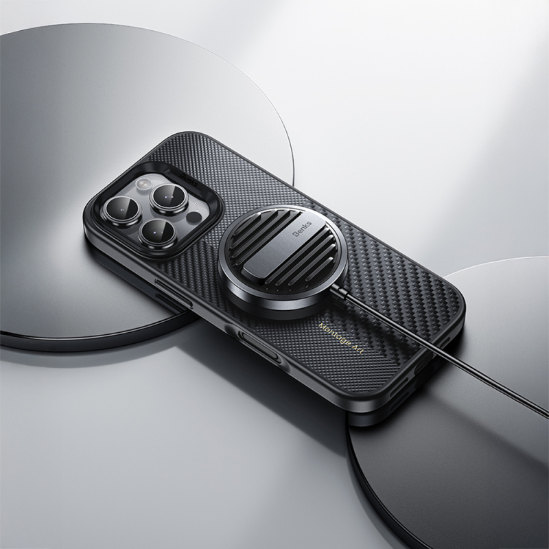 Apple iPhone 16 Pro Max Case Carbon Fiber M-safe Charging Feature Camera Control Button Benks Hybrid ArmorPro Montage Kevlar Cover - 6