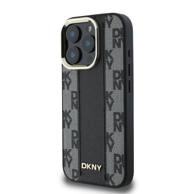 Apple iPhone 16 Pro Max Case DKNY Original Licensed Magsafe Charging Feature 3D Printed Checkered Pattern Cover - 4