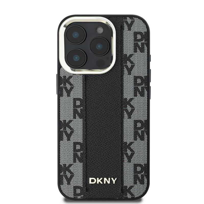 Apple iPhone 16 Pro Max Case DKNY Original Licensed Magsafe Charging Feature 3D Printed Checkered Pattern Cover - 5