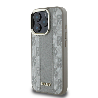Apple iPhone 16 Pro Max Case DKNY Original Licensed Magsafe Charging Feature 3D Printed Checkered Pattern Cover - 11