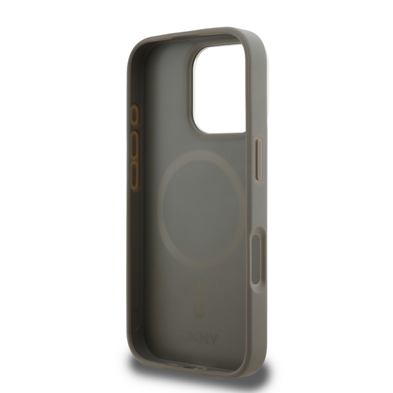 Apple iPhone 16 Pro Max Case DKNY Original Licensed Magsafe Charging Feature 3D Printed Checkered Pattern Cover - 16