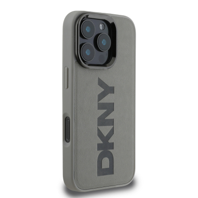 Apple iPhone 16 Pro Max Case DKNY Original Licensed Magsafe Charging Feature PU Leather Plain Cover - 13