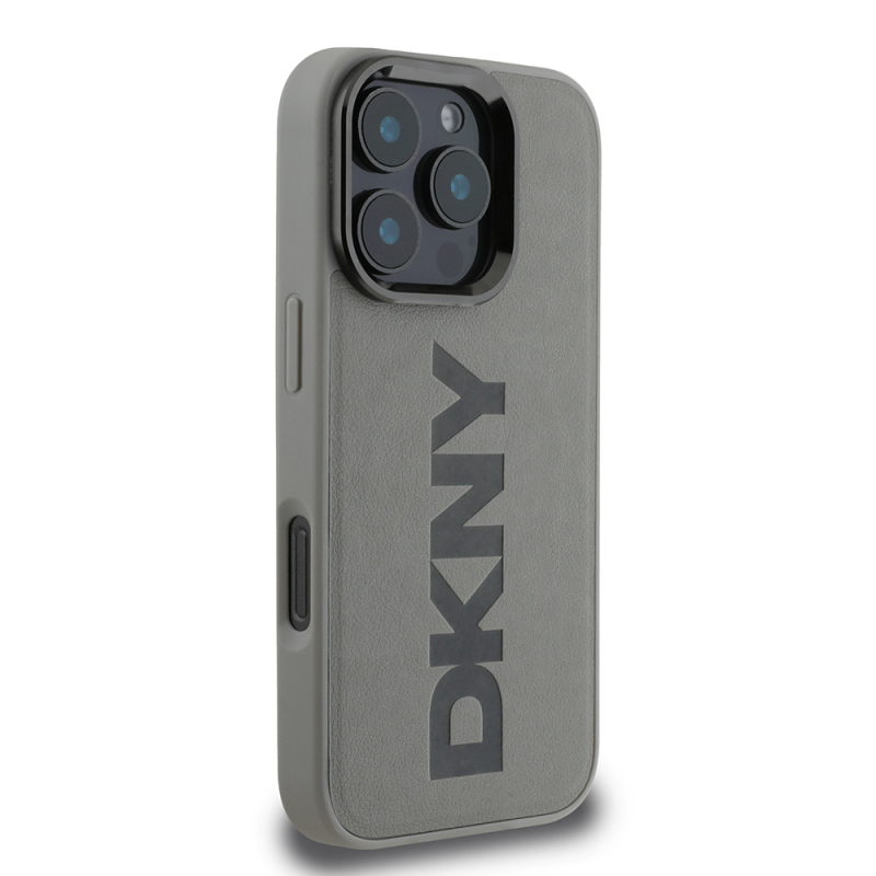 Apple iPhone 16 Pro Max Case DKNY Original Licensed Magsafe Charging Feature PU Leather Plain Cover - 13