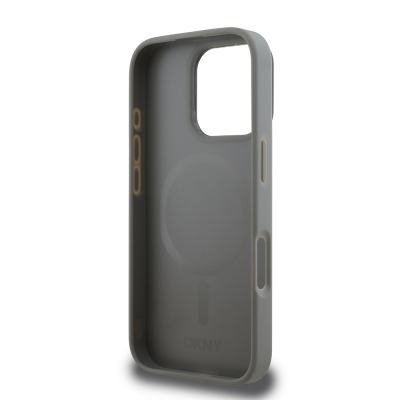 Apple iPhone 16 Pro Max Case DKNY Original Licensed Magsafe Charging Feature PU Leather Plain Cover - 16
