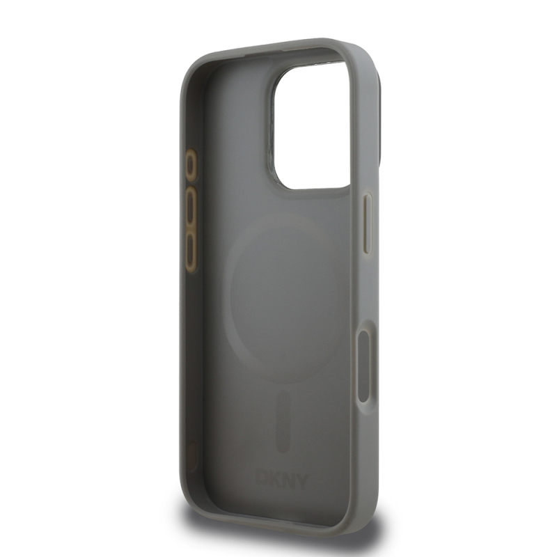 Apple iPhone 16 Pro Max Case DKNY Original Licensed Magsafe Charging Feature PU Leather Plain Cover - 16