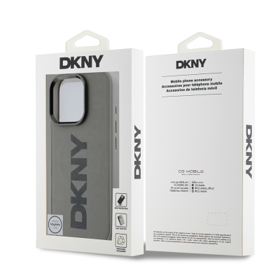 Apple iPhone 16 Pro Max Case DKNY Original Licensed Magsafe Charging Feature PU Leather Plain Cover - 17