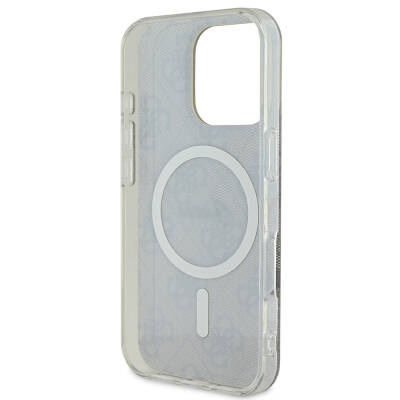 Apple iPhone 16 Pro Max Case Guess Original Licensed Magsafe Charging Featured 4G Patterned Cover with Text Logo - 16