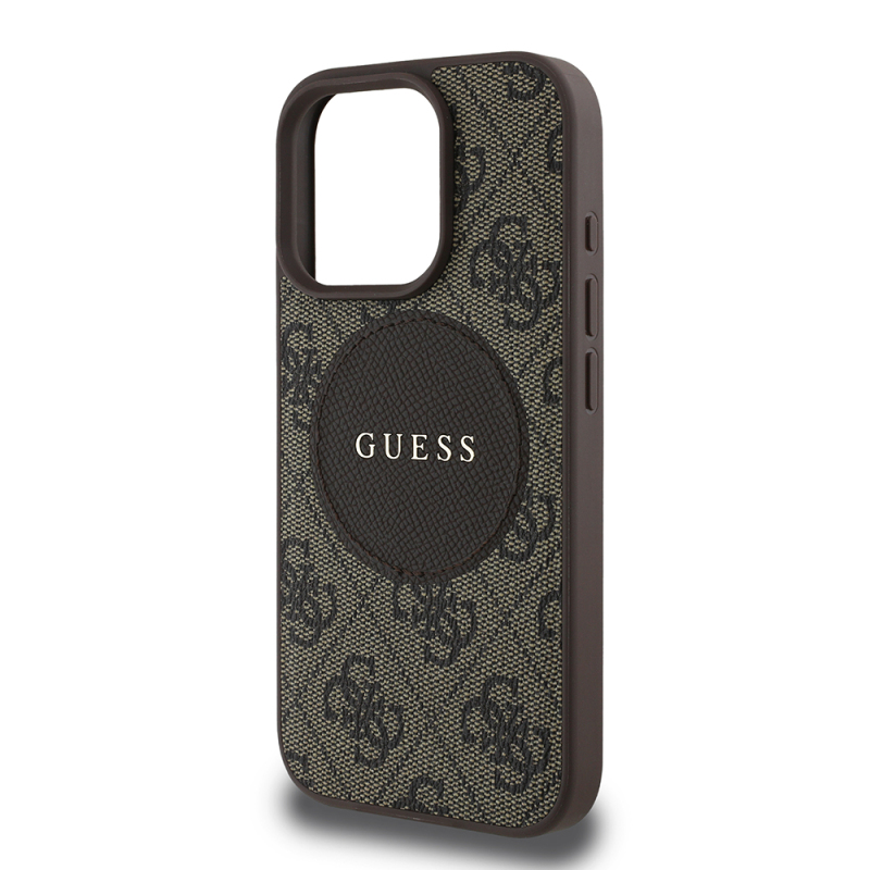Apple iPhone 16 Pro Max Case Guess Original Licensed Magsafe Charging Featured Text Logo Circle Classic Cover - 7