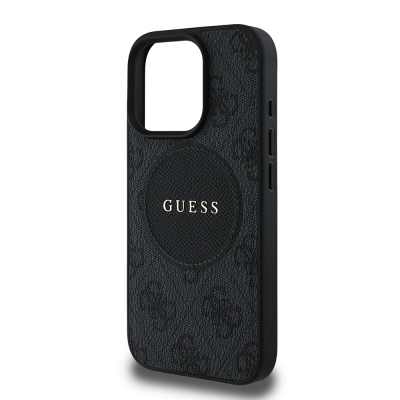 Apple iPhone 16 Pro Max Case Guess Original Licensed Magsafe Charging Featured Text Logo Circle Classic Cover - 16