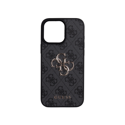 Apple iPhone 16 Pro Max Case Guess Original Licensed PU Leather 4G Large Metal Logo Crossbody Strap Cover - 5