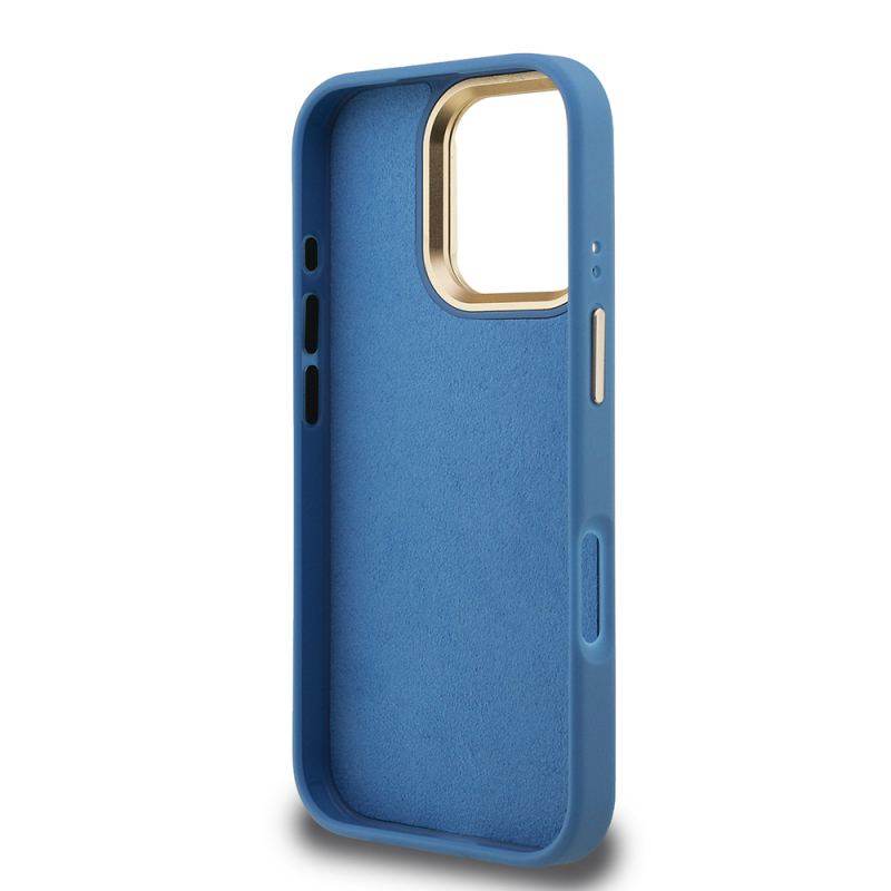 Apple iPhone 16 Pro Max Case Guess Original Licensed PU Leather 4G Patterned Metal Big 4G and Text Logo Camera Stand Cover - 24