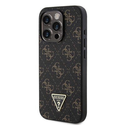 Apple iPhone 16 Pro Max Case Guess Original Licensed PU Leather 4G Patterned Triangle Logo Cover - 2