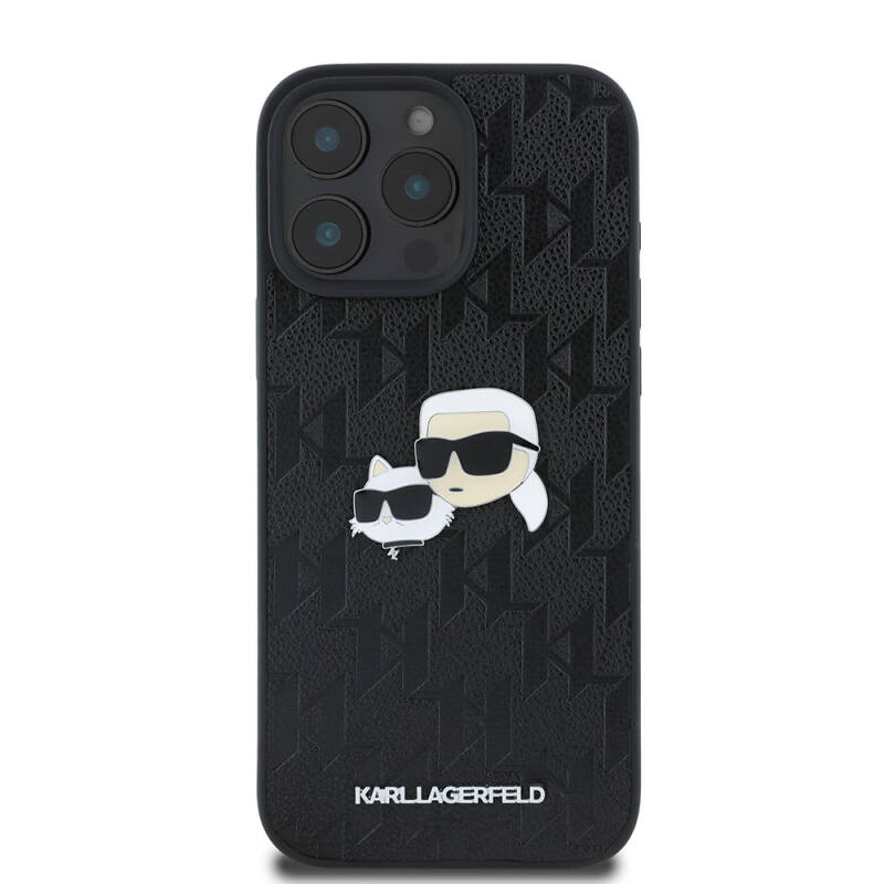 Apple iPhone 16 Pro Max Case Karl Lagerfeld Original Licensed K&C Heads Monogram Pin Cover - 4