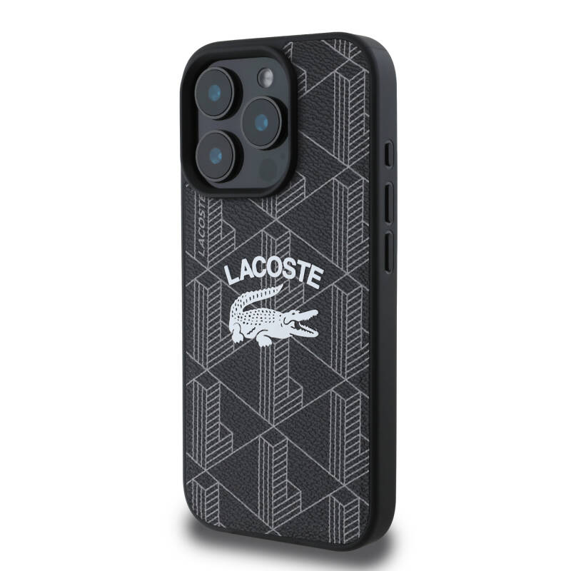 Apple iPhone 16 Pro Max Case Lacoste Original Licensed Magsafe Charging Featured Mono Vintage Logo Cover - 4