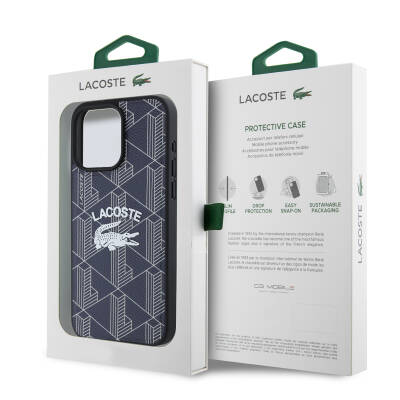 Apple iPhone 16 Pro Max Case Lacoste Original Licensed Magsafe Charging Featured Mono Vintage Logo Cover - 17