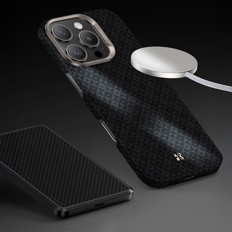 Apple iPhone 16 Pro Max Case M-Safe Charging Feature Benks ArmorAir ArmorGrid Series Kevlar Cover - 15