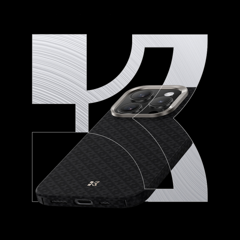 Apple iPhone 16 Pro Max Case M-Safe Charging Feature Benks ArmorAir ArmorGrid Series Kevlar Cover - 13