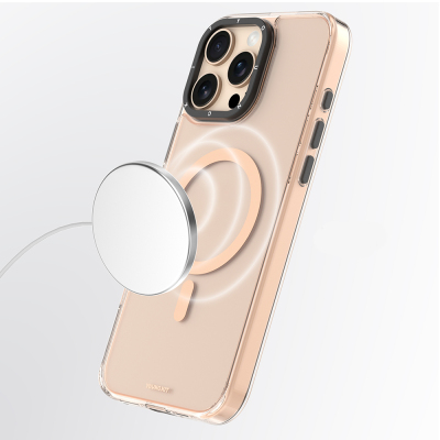 Apple iPhone 16 Pro Max Case M-safe Charging Feature Glass Back Surface TPU Youngkit Gemstone Clear Series Cover - 10
