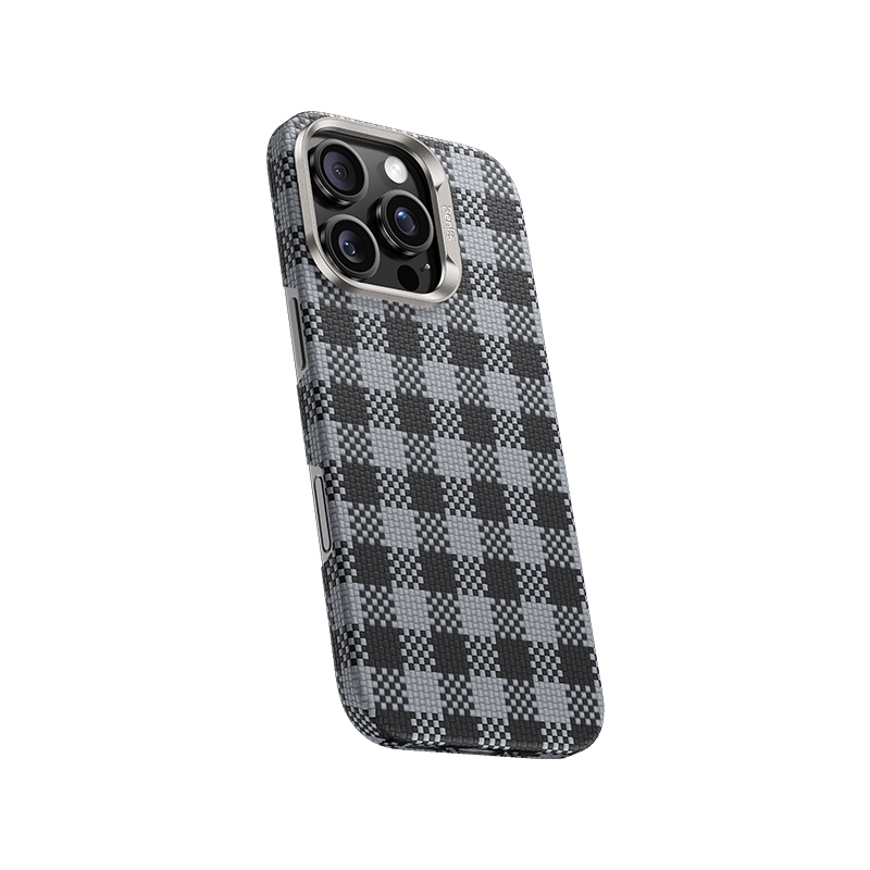 Apple iPhone 16 Pro Max Case M-safe Charging Feature Plaid Design Benks ArmorVichy Kevlar Cover - 5