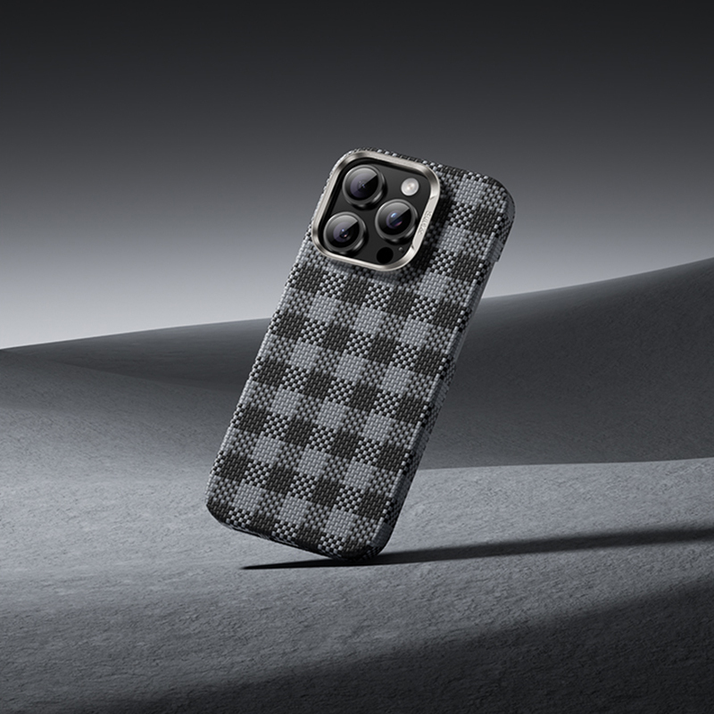 Apple iPhone 16 Pro Max Case M-safe Charging Feature Plaid Design Benks ArmorVichy Kevlar Cover - 11