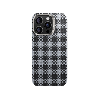 Apple iPhone 16 Pro Max Case M-safe Charging Feature Plaid Design Benks ArmorVichy Kevlar Cover - 2