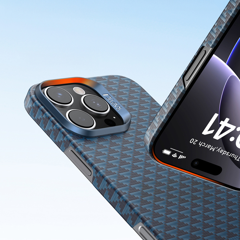 Apple iPhone 16 Pro Max Case M-safe Charging Feature Raptic Aramid Skin Origin Series Cover - 23