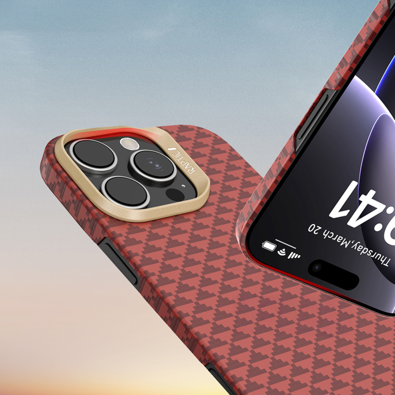 Apple iPhone 16 Pro Max Case M-safe Charging Feature Raptic Aramid Skin Origin Series Cover - 11