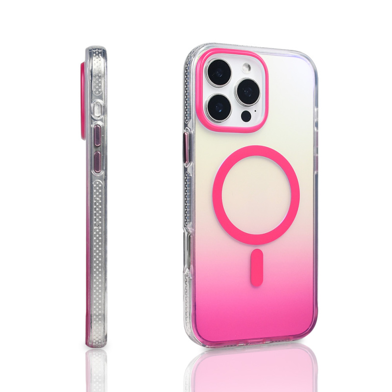 Apple iPhone 16 Pro Max Case M-safe Charging Feature Transparent Color Transition Zore Toros Cover - 16