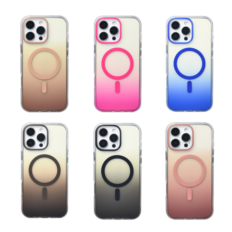 Apple iPhone 16 Pro Max Case M-safe Charging Feature Transparent Color Transition Zore Toros Cover - 17